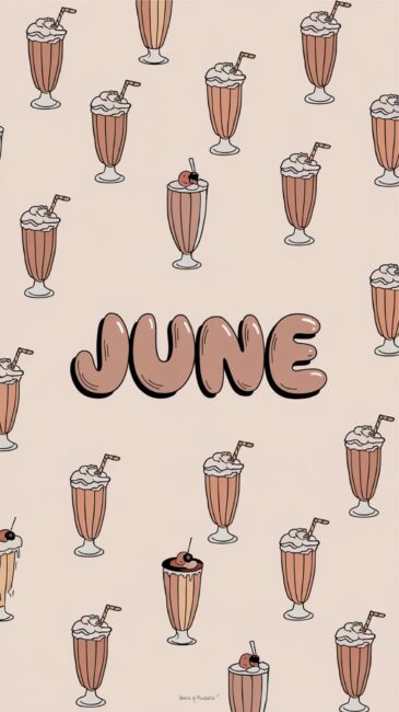 Milkshakes June iPhone wallpaper