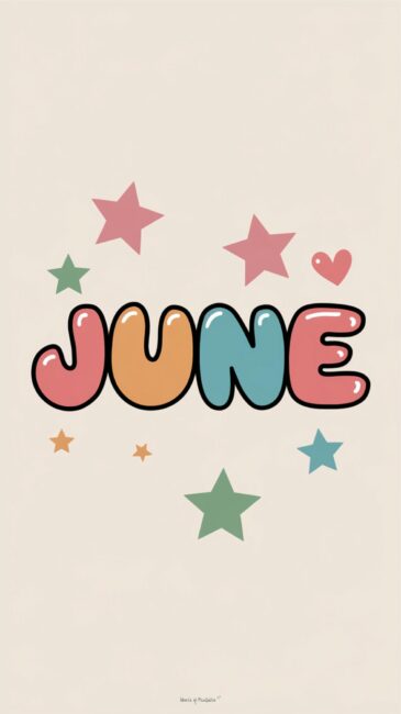Minimalist June wallpaper aesthetic