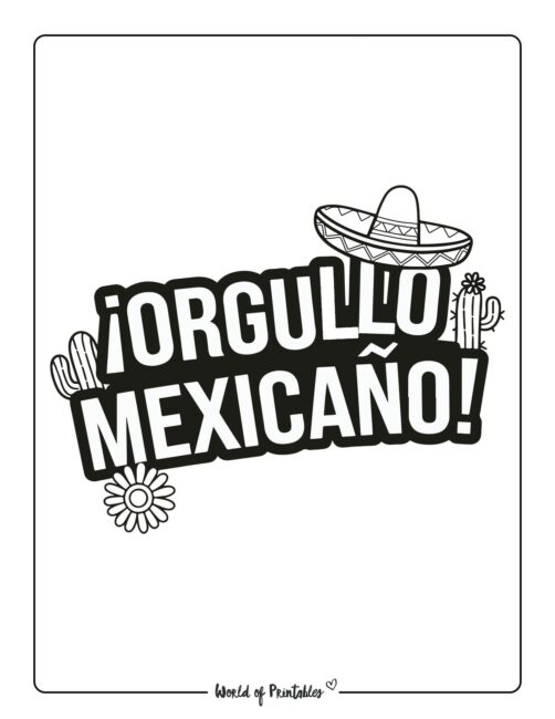 Orgullo Mexicano Cinco de Mayo coloring pages