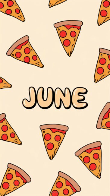 Pizza June aesthetic phone background