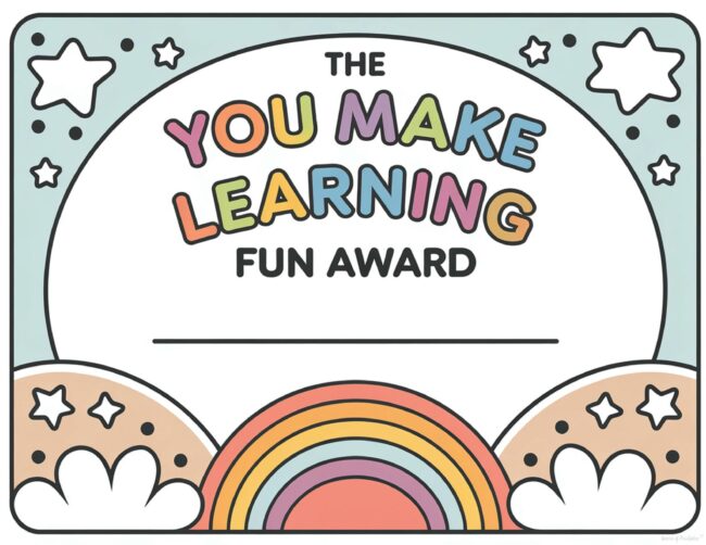 Preschool Teacher Appreciation Certificate