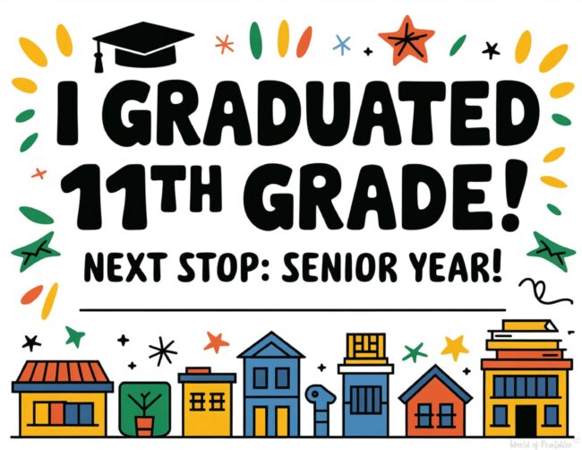 Printable 11th grade graduation certificate