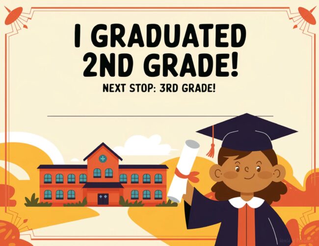 Printable 2nd grade diploma