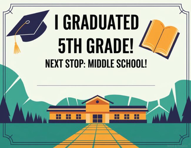 Printable 5th Grade Graduation Certificates