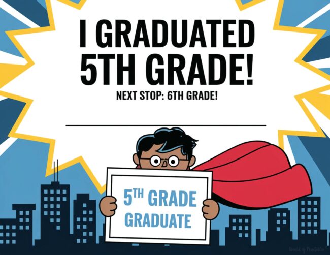 Printable 5th grade diploma