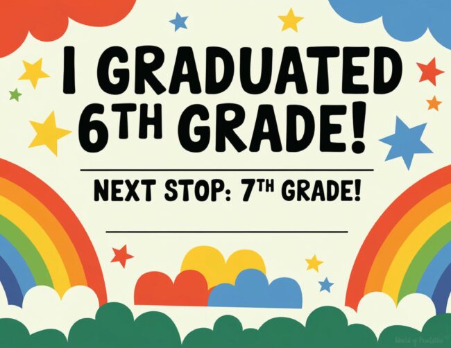 Printable 6th grade diploma