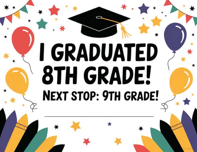 Printable 8th grade diploma