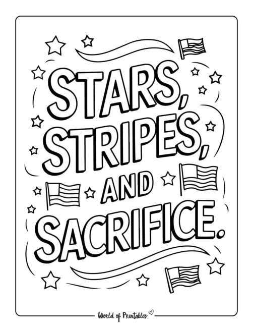 Printable Memorial Day coloring sheets