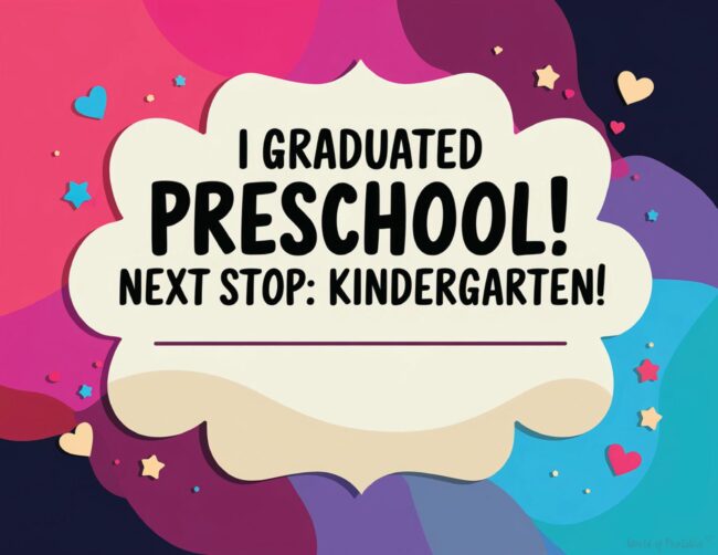 Printable Preschool graduation certificate