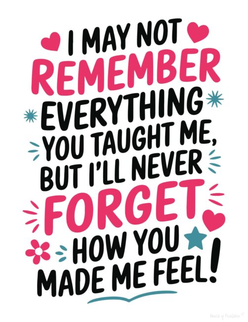 Printable Teacher Appreciation Week Cards