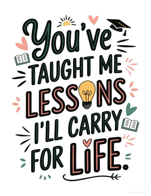 Printable Teacher Thank You Cards