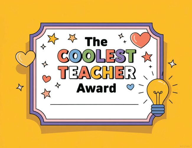Printable Thank You Teacher Certificate