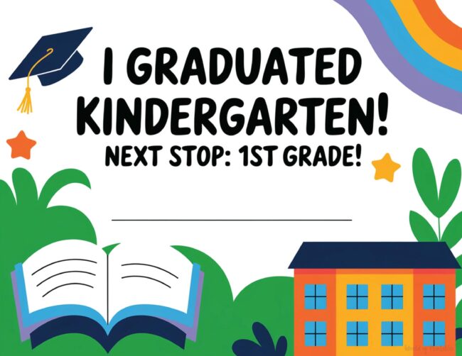 Printable kindergarten diploma