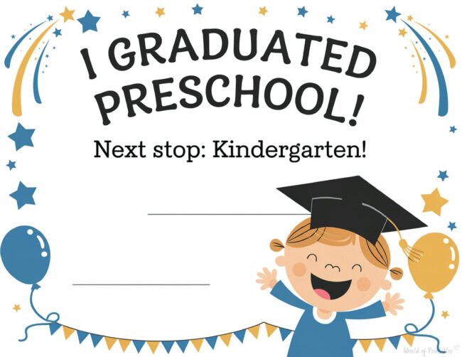 Printable preschool diploma