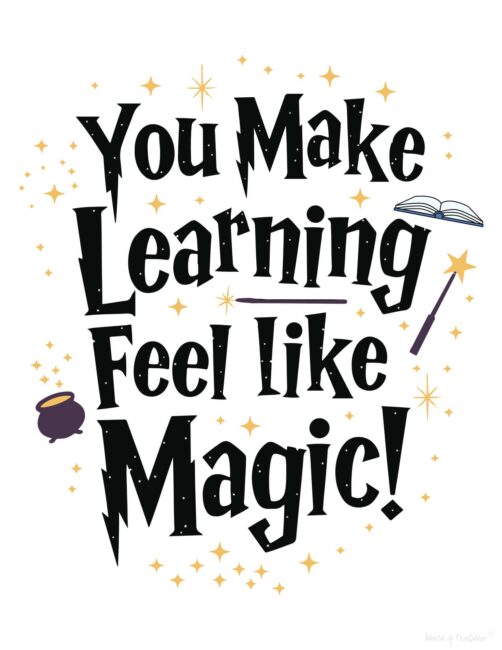 Printable teacher thank you card for end of school year
