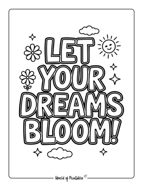 Quote Spring Coloring Pages