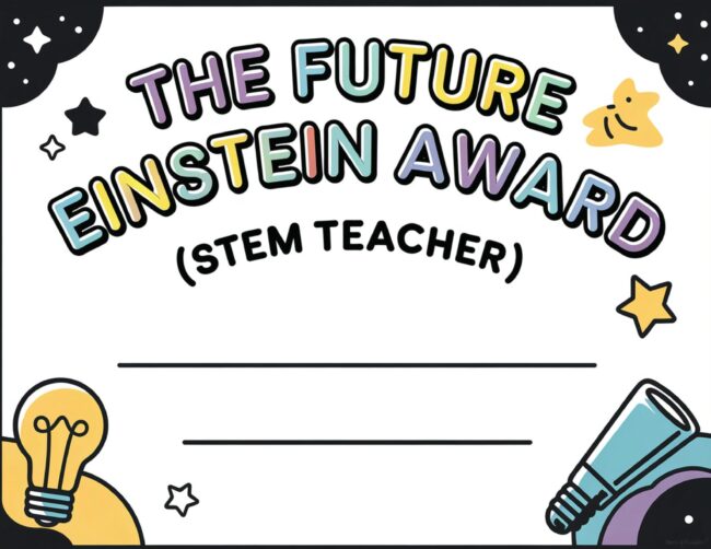 STEM Teacher Appreciation Certificate