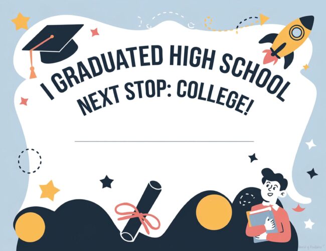 Senior year graduation certificate