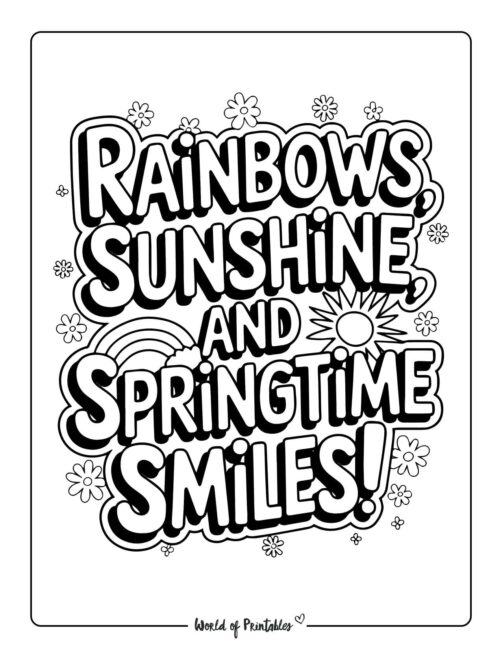 Spring Coloring Pages for Kids