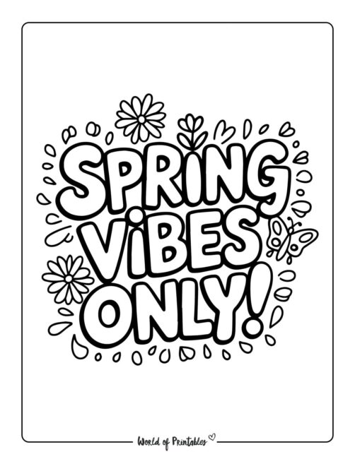 Springtime Coloring Pages for Kids