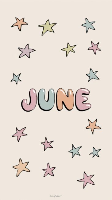 Star Doodle June iPhone wallpaper