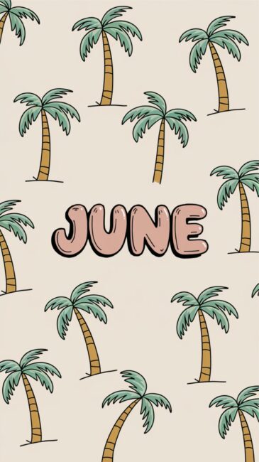 Summer Cute June phone background