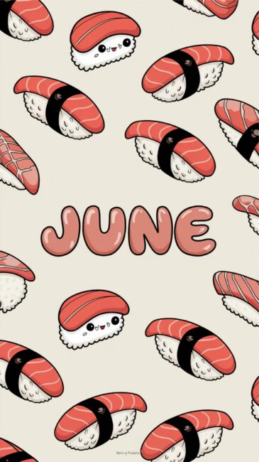 Sushi June lock screen background