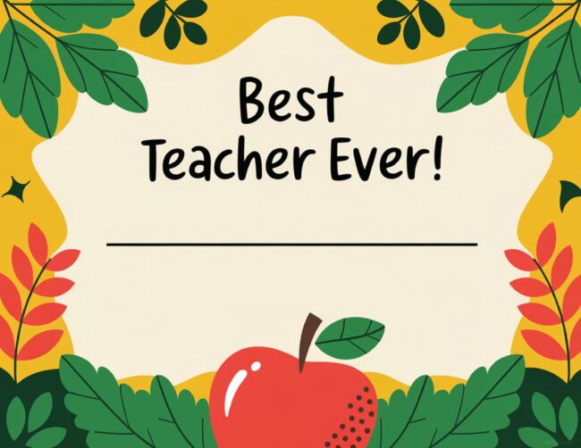 Teacher Appreciation Certificates
