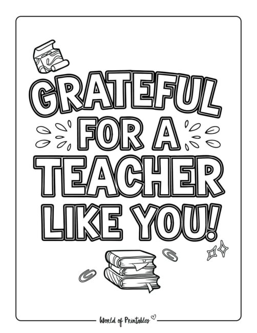 Teacher Appreciation Coloring Pages