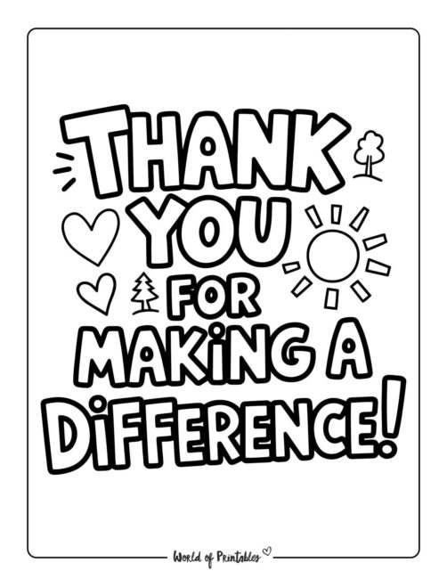 Teacher Appreciation Coloring Pages for Kids
