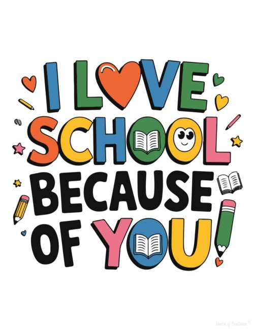 Teacher card for last day of school