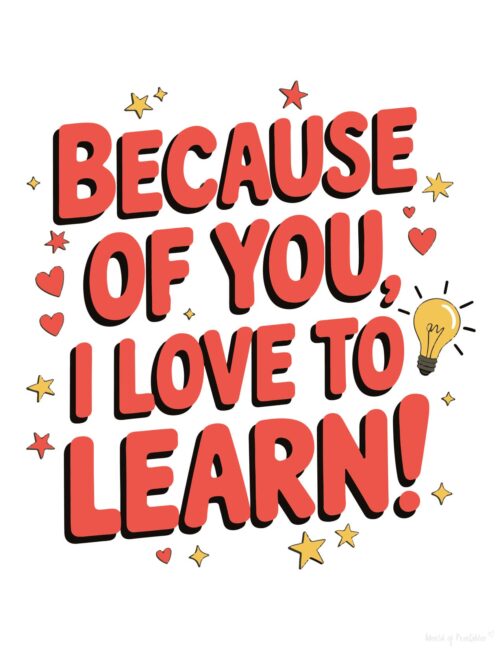 Teacher thank you cards for end of school year