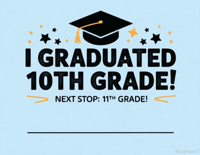 Tenth grade completion certificate