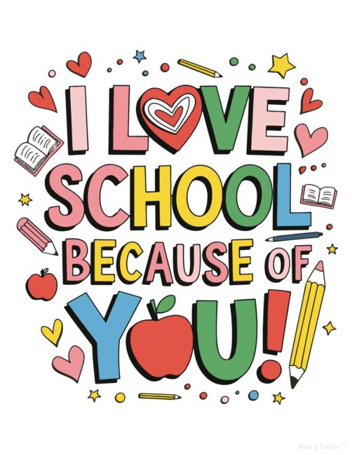 Thank you teacher card for printable gift