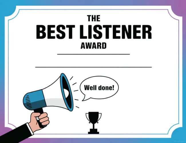 The Best Listener Printable Teacher Awards