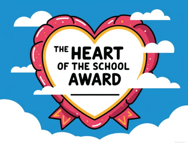 The Heart of The School Printable Teacher Awards