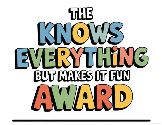 The Knows Everything Teacher Award Template