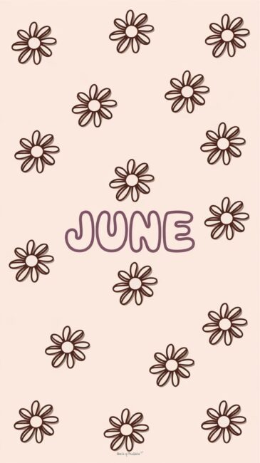 Tiny Flowers June lock screen background