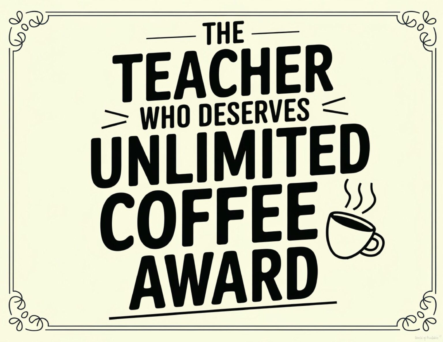 Teacher appreciation certificates printable awards to say thank you