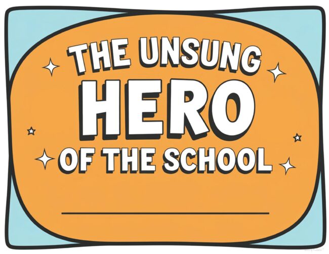 Unsung Hero Teacher Appreciation Certificates