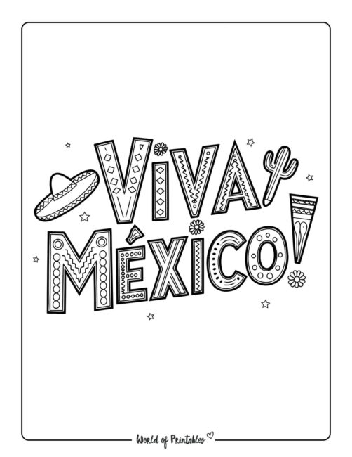 Viva Mexico Coloring Pages