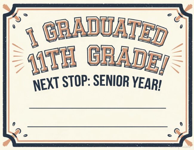 eleventh grade graduation certificate