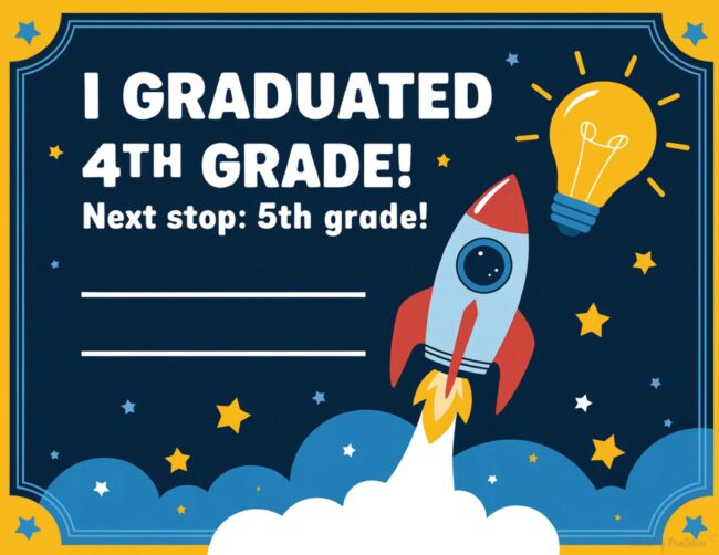 fourth grade graduation certificate