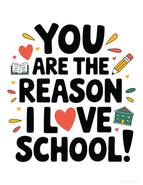 last day of school Appreciation Card
