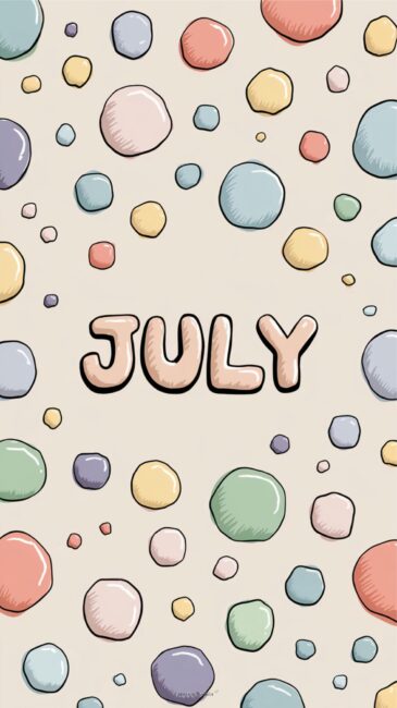 Bubble July wallpaper for phone