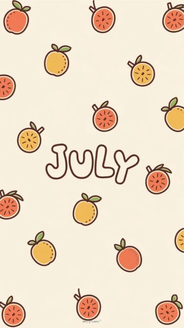 Citrus Summer aesthetic July wallpaper