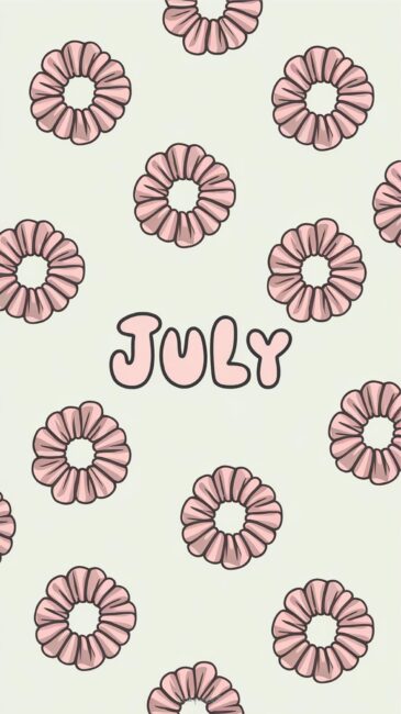 Cute July phone background