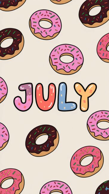 Donut July wallpaper aesthetic