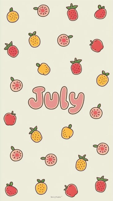 Fruit July iPhone wallpaper