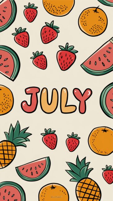 Fruity July lock screen background